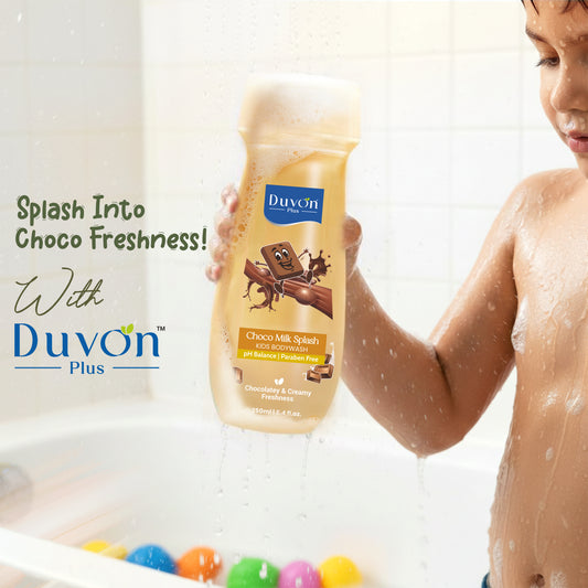 Duvon Plus Choco Milk Splash Kids Body Wash 250ml