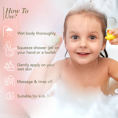 Duvon Plus Strawberry & Cream Kids Body Wash 250ml