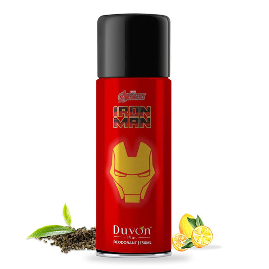 Duvon Plus Marvel Iron Man Deodorant – Citruses & Musk Fragrance, 150 ML