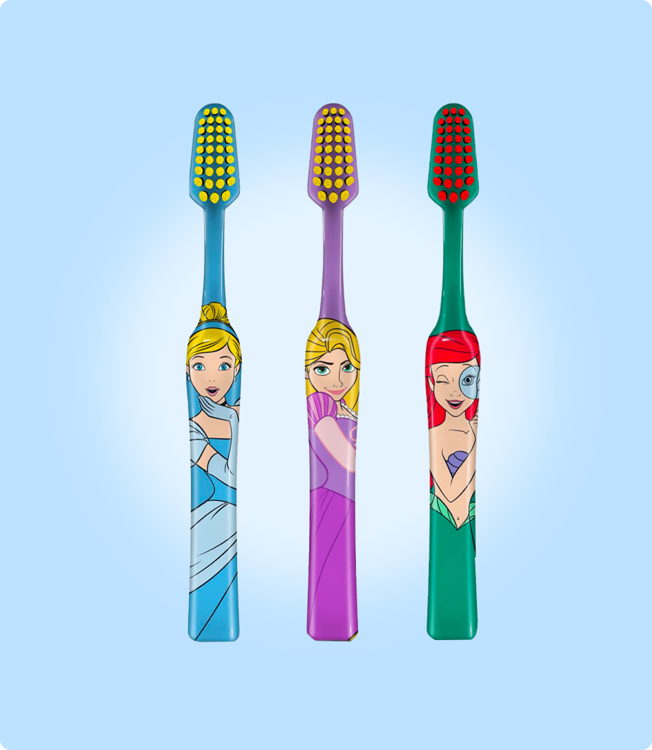 Duvon Disney Princess Pack of 3 Toothbrushes – Duvon Plus