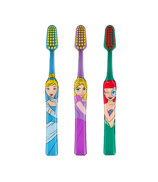 Duvon Disney Princess Pack of 3 Toothbrushes