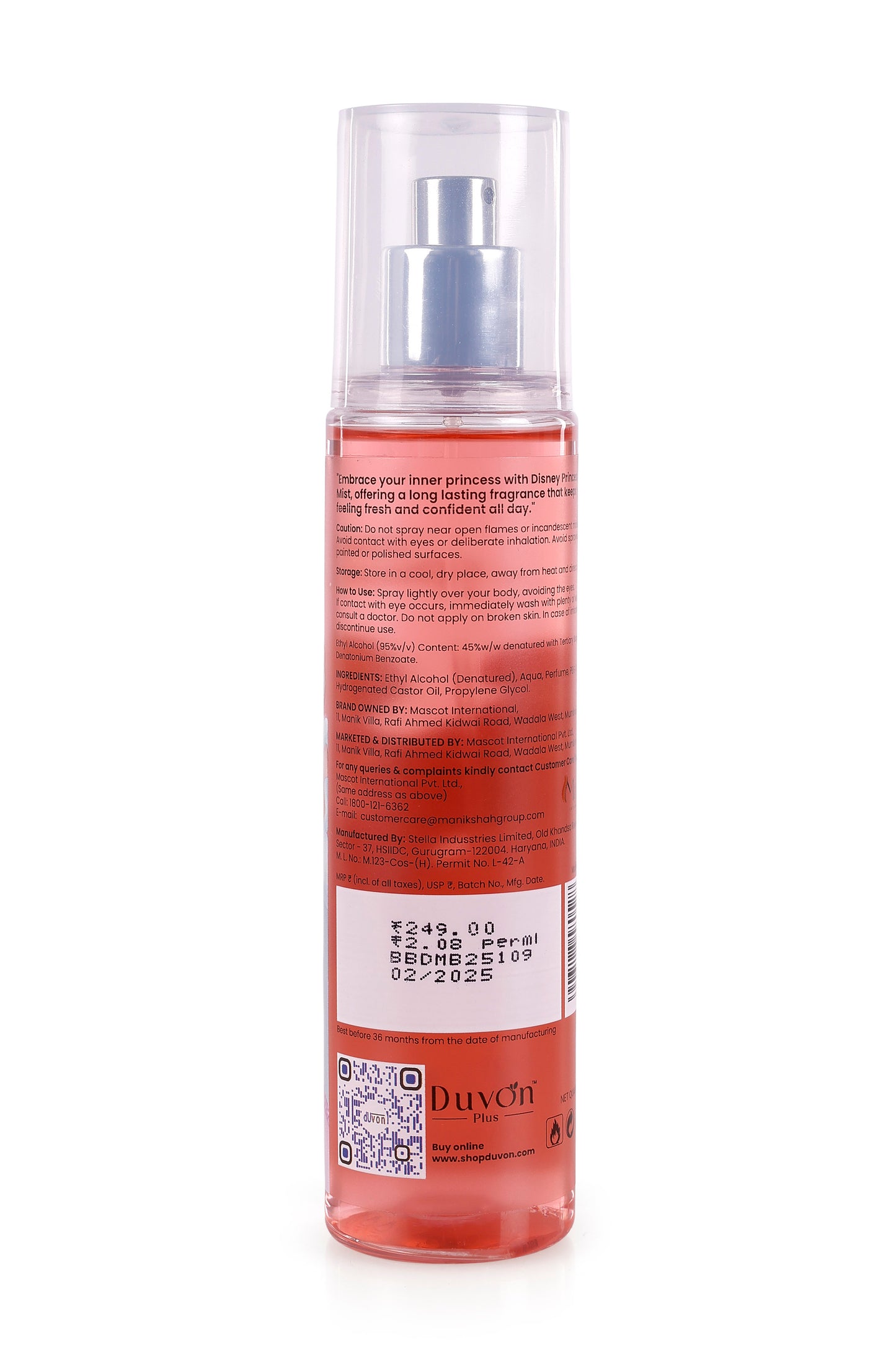 Duvon Plus x Disney Princess Body Mist | Enchanting Fragrance (120ml)