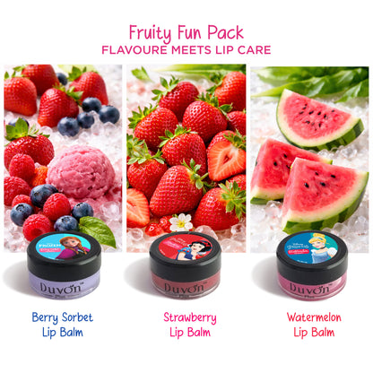 Disney Princess Lip Balm Set Pack of 3 - Fruity Fun