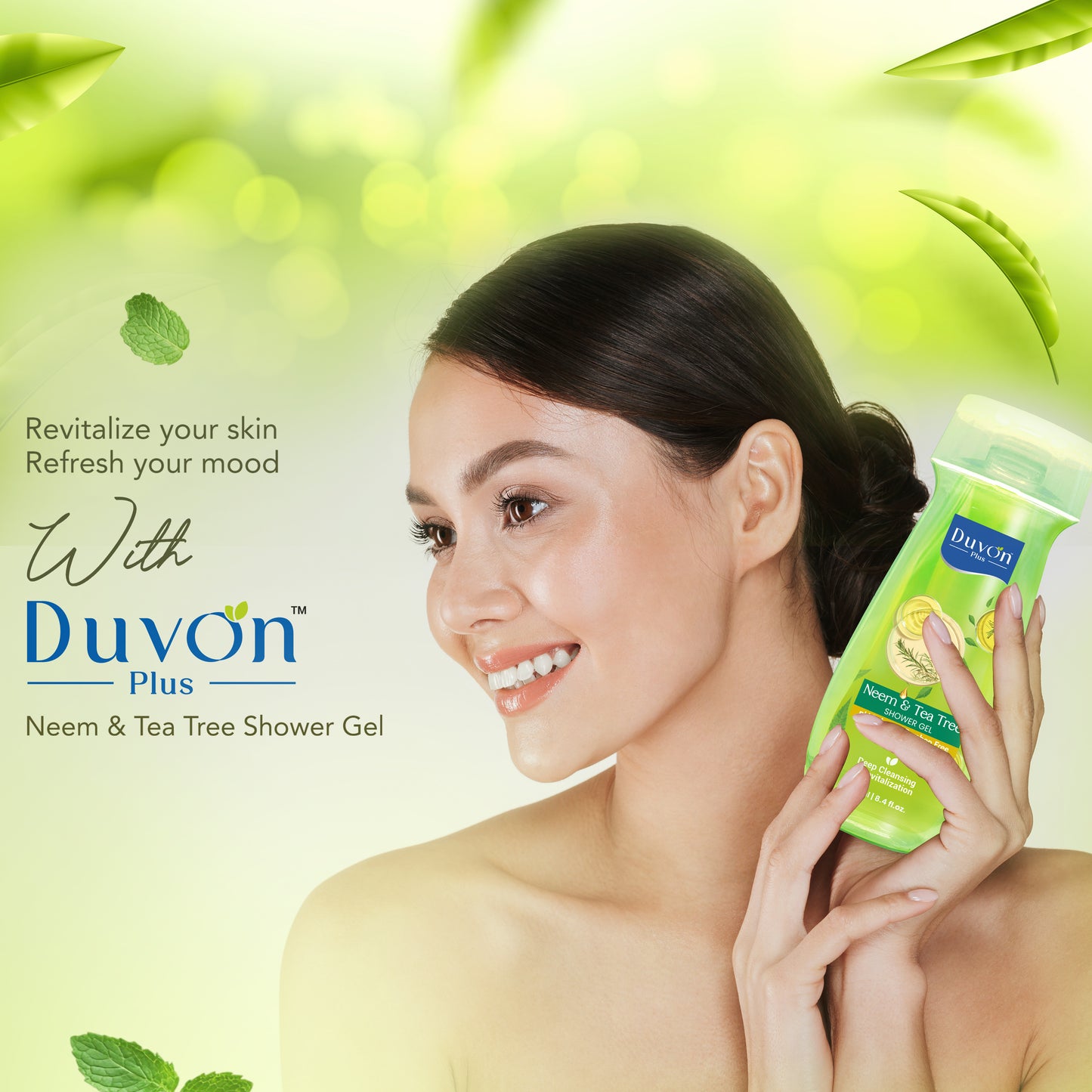 Duvon Plus Neem & Tea Tree Shower Gel - 250ml