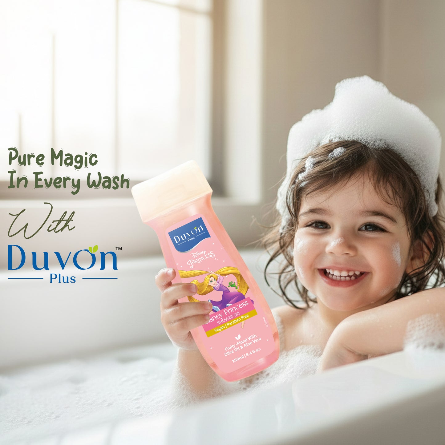 Duvon Plus Disney Princess Rapunzel Shower Gel for Kids 250ml