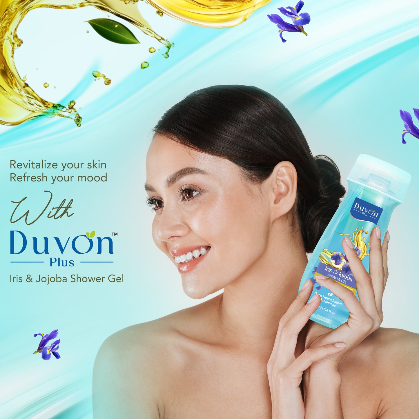 Duvon Plus Iris & Jojoba Shower Gel 250ml